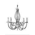 thumbnail image 1 of Great BIG Canvas | Rolled Ethan Harper Poster Print entitled Graphic Chandelier IV, 1 of 4