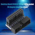 thumbnail image 4 of 2 adaptadores USB 3.0 de 20 pines macho a hembra en ángulo para placa base (B), 4 of 9