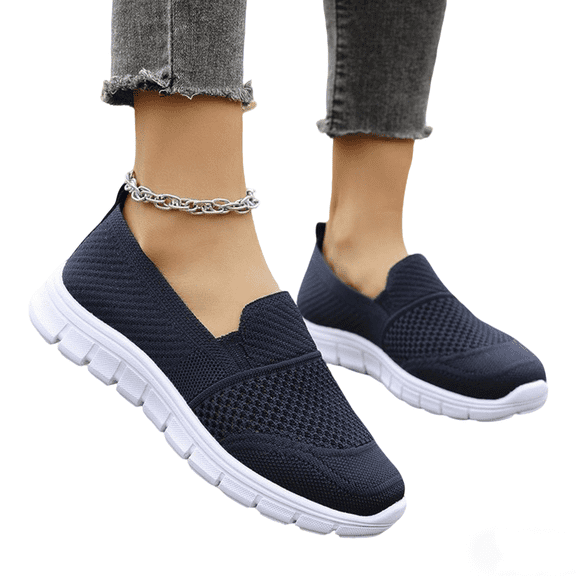 Willtoo Orthopedic Loafers for Women Comfort Slip On Walking Shoes Knit Dressy Comfortable Business Casual Work Flats