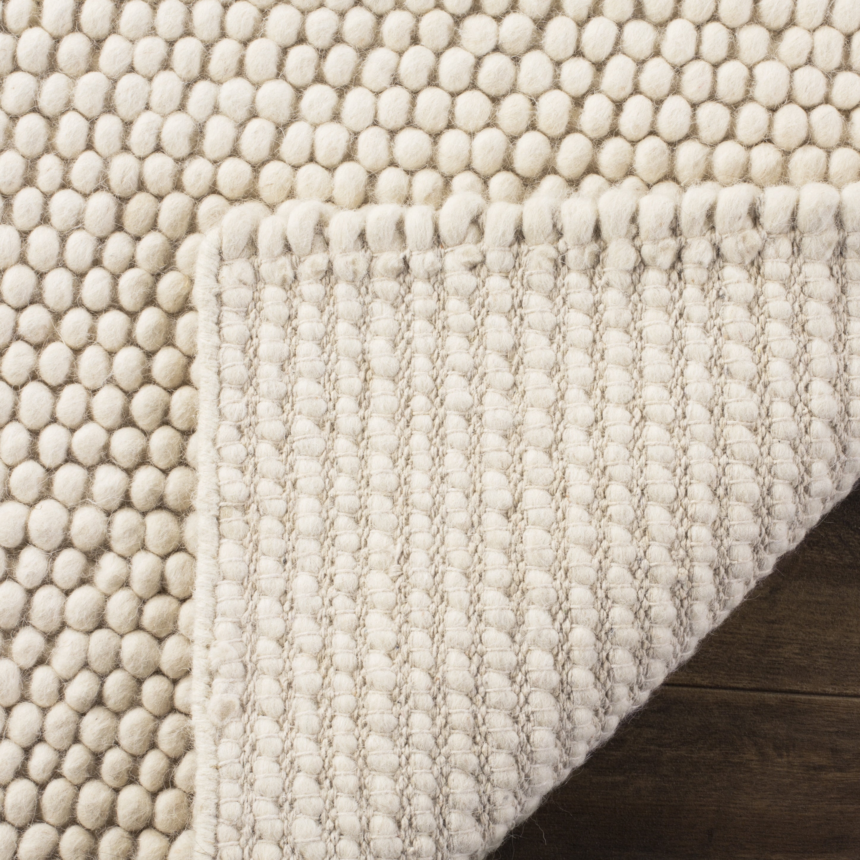 SAFAVIEH Natura Feride Geometric Runner Rug, Ivory, 2'3" x 16' - Scandinavian Design, Ivory, Handmade Wool Blend, Ideal for Living Room, Bedroom, Dining Space, Entryway, Hallway, Kitchen