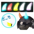 thumbnail image 7 of USB Rechargeable Glowing Devil Horns Helmet Attachment For Motorcycle And Bike Universal Fit ABS Material, 7 of 7