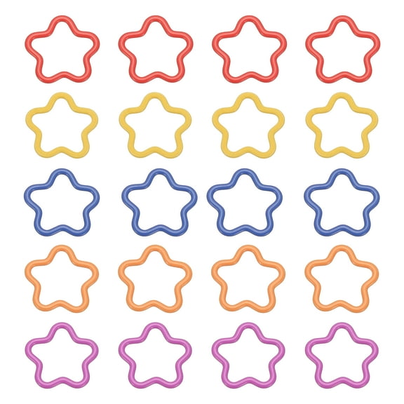 Crochet Stitch Markers, 20Pcs Knitting Markers Needle Pin Star Locking Stitch Marker for Sewing Crocheting DIY Craft, Multicolored