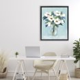 thumbnail image 3 of Stupell Industries Traditional Magnolia Blossoms on Blue Black Floating Frame Canvas Art, 25 x 31, by Janet Tava, 3 of 8
