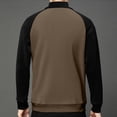 thumbnail image 5 of Fleece Sweatshirts for Men with Zipper Stand Collar Long Sleeve Shirts Pullover Slim Color Block Thermal Warm Loungewear Athletic Sweatshirt Tops, 5 of 6