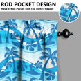 thumbnail image 3 of Tropical Palm Trees Kitchen Curtains Set of 2, 27.5Wx39L Inch, Hawaiian Sunset Beach Design, Rod Pocket Window Treatment Panels for Minimalist Style, 3 of 4
