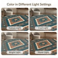thumbnail image 7 of ODIKA 8'x10' Washable Area Rug Non-Slip Chair-Friendly Mat Farmhouse Boho Southwestern Round Runway Themed Hooks Cowboy Refined Structured for Dining Room, Large Office, Lounge, 7 of 7