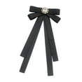 thumbnail image 2 of EHJRE Bow Tie for Women Pre Tied Bowtie Fashion Neck Tie Brooch Pin Ribbon Tie for School Uniform Wedding Costume Accessories Party Black, 2 of 9