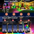 thumbnail image 2 of IC ICLOVER Spotlight Outdoor Control with Smart APP, 2 Pack 12W RGB Color Changing Landscape Lights with Remote Control, IP67 Waterproof Hallwoeen Spot Light for Pathway House Garden Yard, 2 of 9