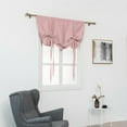 thumbnail image 2 of CUH Thermal Insulated Blackout Curtain - Bathroom Roman Curtain Pink Tie Up Shade for Small Window, Girls Room, Window Valance Balloon Blind, Rod Pocket 1-Panel (54 x 54 Inches Long), 2 of 7
