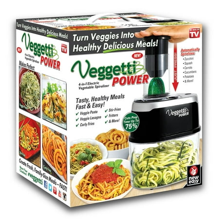 Veggetti Power 4-in-1 Veggie Spaghetti Spiralizer (Best Vegetable Pasta Maker)