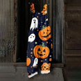 thumbnail image 7 of Halloween Overalls for Women Floral Print Linen Jumpsuit Wide Leg Spaghetti strap Rompers Pants with pockets, 7 of 7