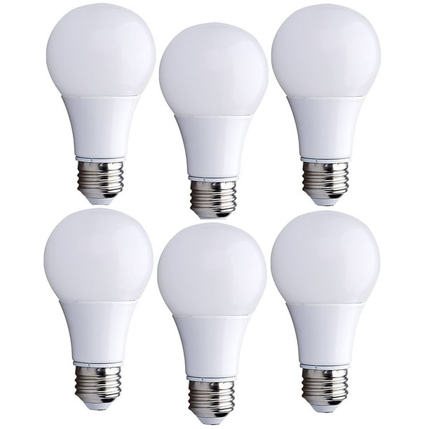 6 Pack Bioluz LED 60 Watt Light Bulb Replacement Warm White Non