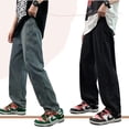 thumbnail image 5 of Fashion American Street Casual Jeans High Street Trendy Brand Pi Shuai Jeans Men's Autumn Thin Loose Straight Leg Wide Leg Pants, 5 of 27