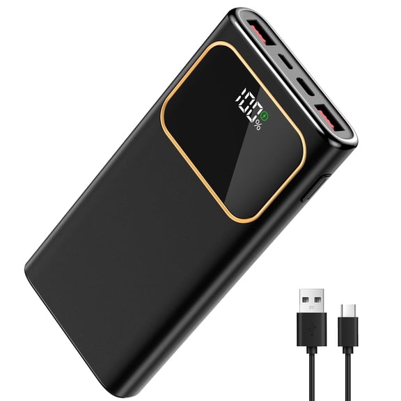 Portable Charger, 20000mah Power Bank, 22.5W Fast Charging Battery Pack with Usb-c/Usb-a Output, Digital Display Portable Phone Charger for iPhone 17/16/15/14/13 Pro Samsung Google LG iPad AirPods