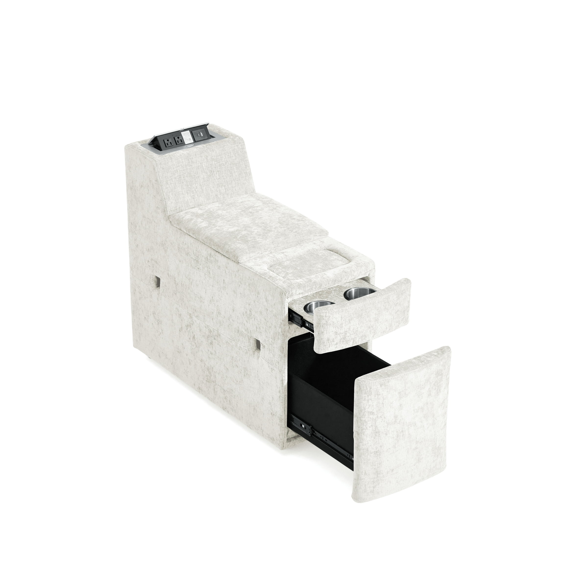BEDEEP Chenille Console, White