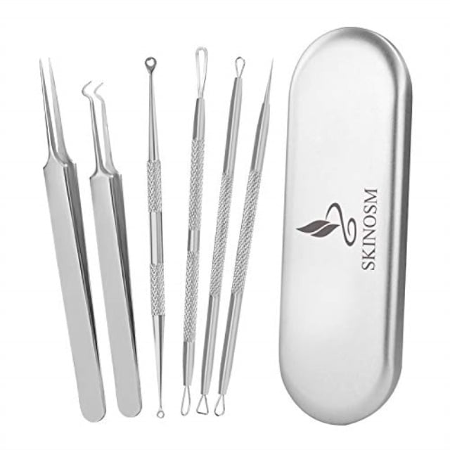 SKINOSM Comedone 6-in-1 Blackhead Pimple Extractor, Whitehead Zit Popping Tool Kit, 6 Pieces - Walmart.com