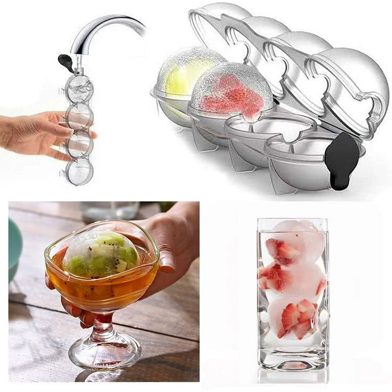 1/4 Hole Ice Cube Makers Round Ice Hockey Mold Whisky Cocktail