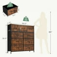 thumbnail image 3 of SLOK 9 Drawer Fabric Dresser, Bedroom Closet Organizer Storage Cabinet for Hallway/Entryway, Brown, 3 of 9
