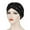 Black, variant on Xysaqa Africans Women Turban Cap Beaded Headscarf Beanie Twisteded Braid Wrap Hat Faux Pearl Headwrap (1PC)