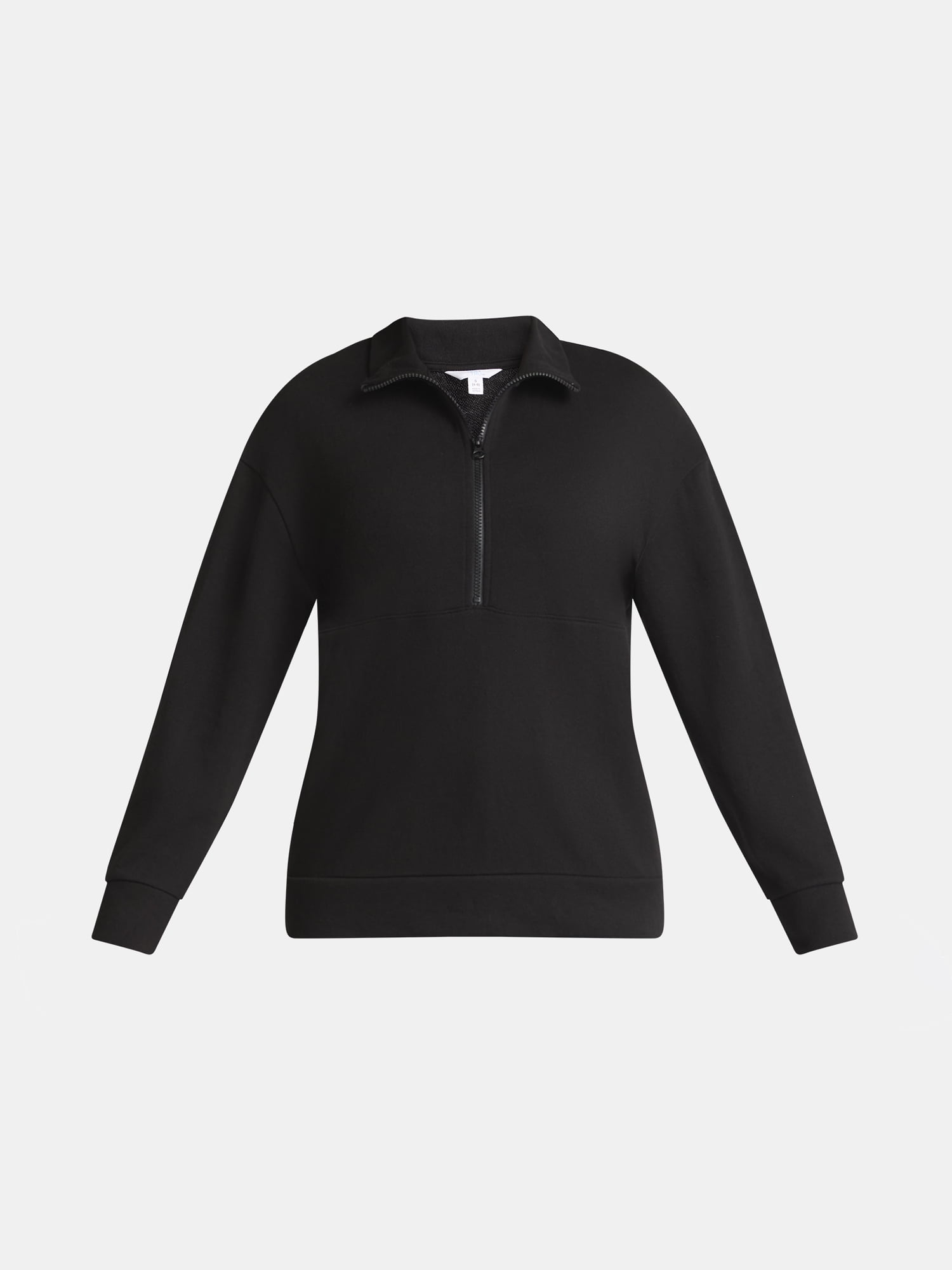Time and Tru Women's Half Zip Fleece Sweatshirt, Sizes XS-XXXL