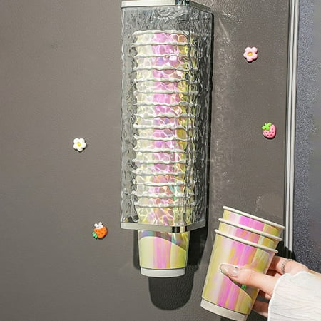 

Water Dispenser Hangable Plastic Water Dispenser Disposable Cup With Traceless Mount Paper Cups Supplies Covered Design