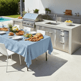 thumbnail image 6 of AK TRADING CO. Lush Panne Velvet Tablecloth - 60 x 102 Inch Rectangular Table Cover  Great for Buffet Table, Parties, Holiday Dinner, Wedding & Baby Shower Baby Blue, 60 x 102 Inch, 6 of 14