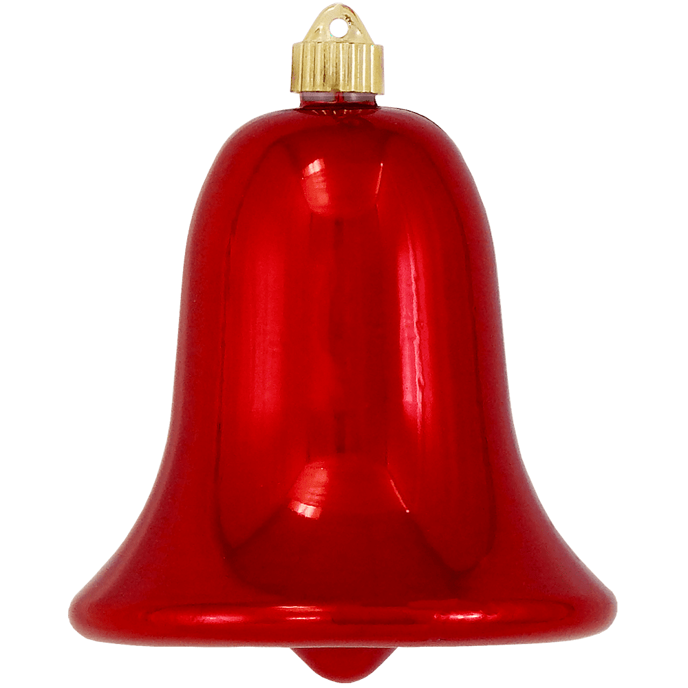 Large Shatterproof Bell Ornament, 7" (178mm), Sonic Red