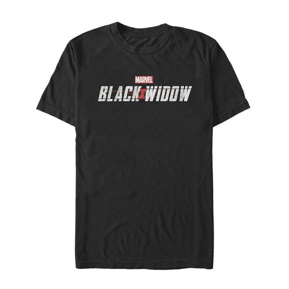 Men's Marvel Black Widow Movie Logo Graphic Tee Black Medium