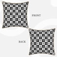 thumbnail image 3 of Xecao Checkerboard With Snowflake 1 Print Soft Velvet Decorative Throw Pillow Covers, Square Cushion Cases for Bed, Sofa, Living Room, Car, and Indoor Outdoor Use-16"x16", 3 of 8