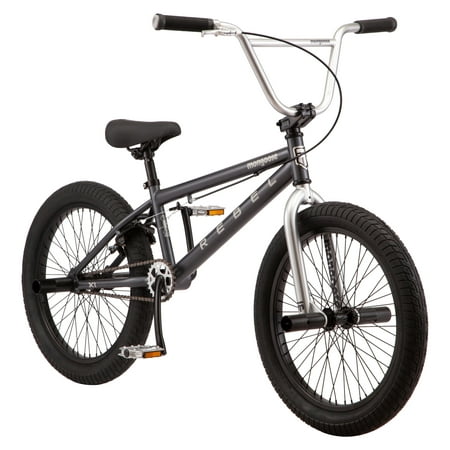 Mongoose Rebel X1 BMX bike  single speed  20-inch wheels  grey