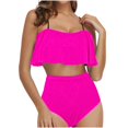 thumbnail image 2 of Pisexur Tankini Swimsuits for Women Tummy Control Two Piece Bathing Suits Ruffled Flounce Tankini Top with High Waisted Bottom Bikini Set, 2 of 6