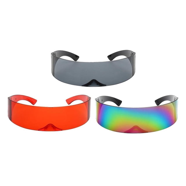 Gafas de sol futuristas 3 Piezas Sunnimix Multicolor