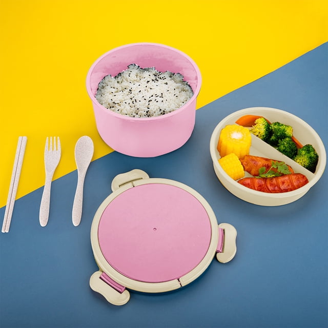 Wzzjkit Lunchbox Student Lunchbox Leak-proof Lunchbox for Students Household Double Lid Soup Bowl Lunchbox Mom's Choice Student Lunch Box