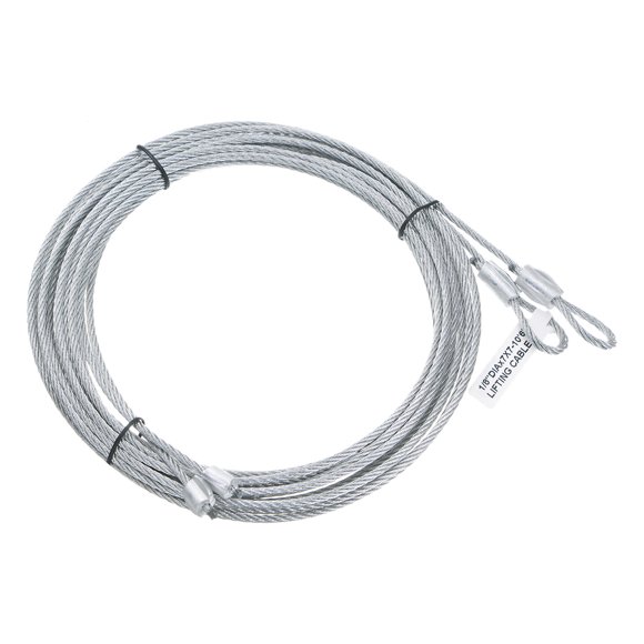 Unique Bargains 2 Packs 10.6ft 3.0M Garage Door Cable 3mm Diameter Torsion Spring Wire Cable, Galvanized Steel