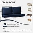 thumbnail image 6 of Outdoor Loveseat Cushion Set, 48 x 24, Water Repellent, Fade Resistant, Couch love seat, 6 of 6