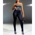 thumbnail image 5 of High Waist Skinny Stretchy PU Leather Tapered Women Bottoms For Punk Music Festival 2026, 5 of 6