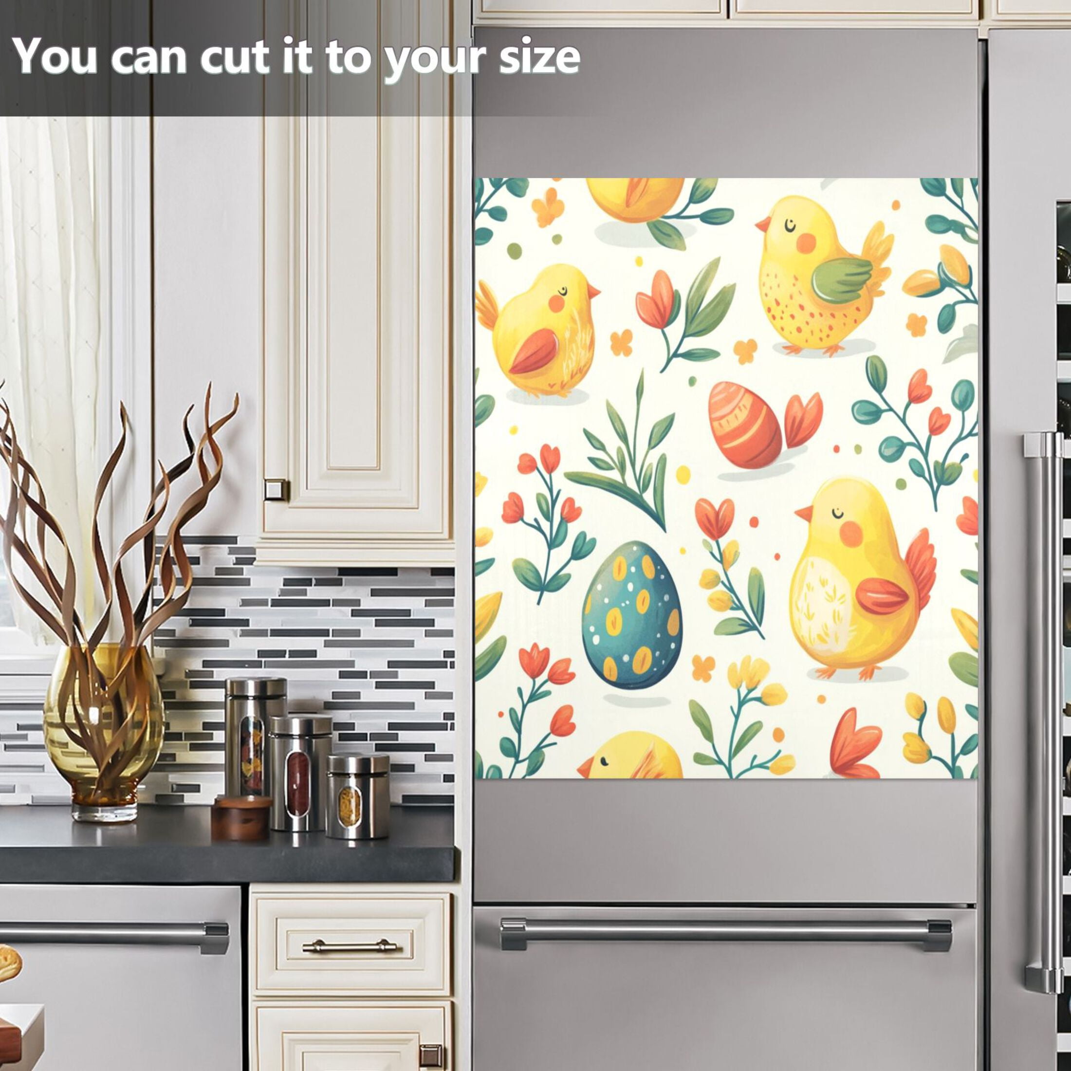 Dishwasher Magnetic Sticker 23x26 Inch Refrigerator Magnetic Sticker Washing Machine Magnetic Sticker Kitchen Panel Magnetic Sticker Home Decor Super Cute Chick
