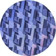 thumbnail image 1 of Ahgly Company Indoor Round Patterned Sky Blue Dress Blue Area Rugs, 8' Round, 1 of 1