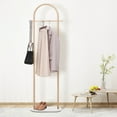 thumbnail image 6 of Cre Cra Modern Minimalist Floor Standing Clothes Coat Rack - Sturdy Metal Construction with Marble Base for Home Decoration White Baseplate, 6 of 7