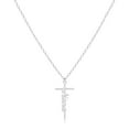 thumbnail image 5 of GOSFRY Cross Necklace for Women 14K Real Gold Silver Plated Dainty Simple Faith Jewelry Religious Minimalist Gift, 5 of 7