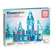PicassoTiles Mini Magnetic Tiles for Kids – 71PCS STEM Construction Building Blocks Travel Toy Set