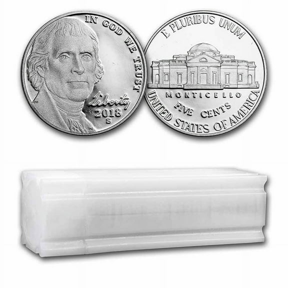2018-S Jefferson Nickel 40-Coin Roll Proof