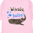 thumbnail image 4 of Inktastic Whale, Hello Cute Whale Shark with Bubbles Boys or Girls Long Sleeve Toddler T-Shirt, 4 of 5