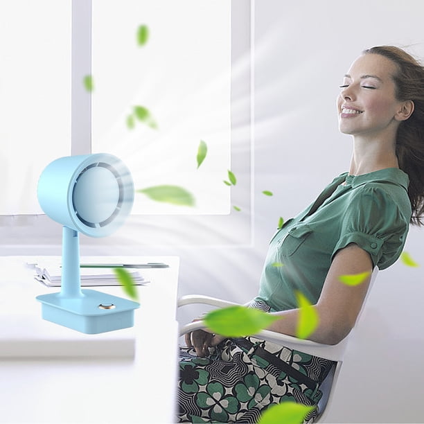 Ventilador de escritorio plegable para electrodomésticos, recargable por USB, para dormitorio de estudiantes, escritorio de oficina, silencioso, sin escobillas y sin aspas.
