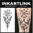 thumbnail image 1 of WWS-Tattoo Tech, 2 Sheets Large Semi Permanent Tattoo, Adult Art Design Temporary Tattoos, Lasts 1-2 Weeks, Waterproof, Realistic Look, No Adhesive, No Reflection (Ancient Symbols), 1 of 4
