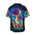 thumbnail image 2 of Balery Magic Mushrooms ,Fireflies Men's Casual Button Down Shirt Short Sleeve Textured Summer Cuban Beach Shirts-3X-Large, 2 of 7