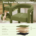 thumbnail image 4 of Dayalane Modern Velvet Barrel Dining Chairs Set of 1, Upholstered Curved Back Armchairs for Dining Room,Vanity Chairs for Living Room Kitchen Restaurant, Green, 4 of 7