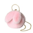 thumbnail image 2 of Limited Time Deal karymi Plushs Rabbits Bag Women Crossbody Tote Hair Bag Rabbits Ears Clip Mouth Bag Clip Bags Clearance Sales Weekly flyer Tailgating, 2 of 6