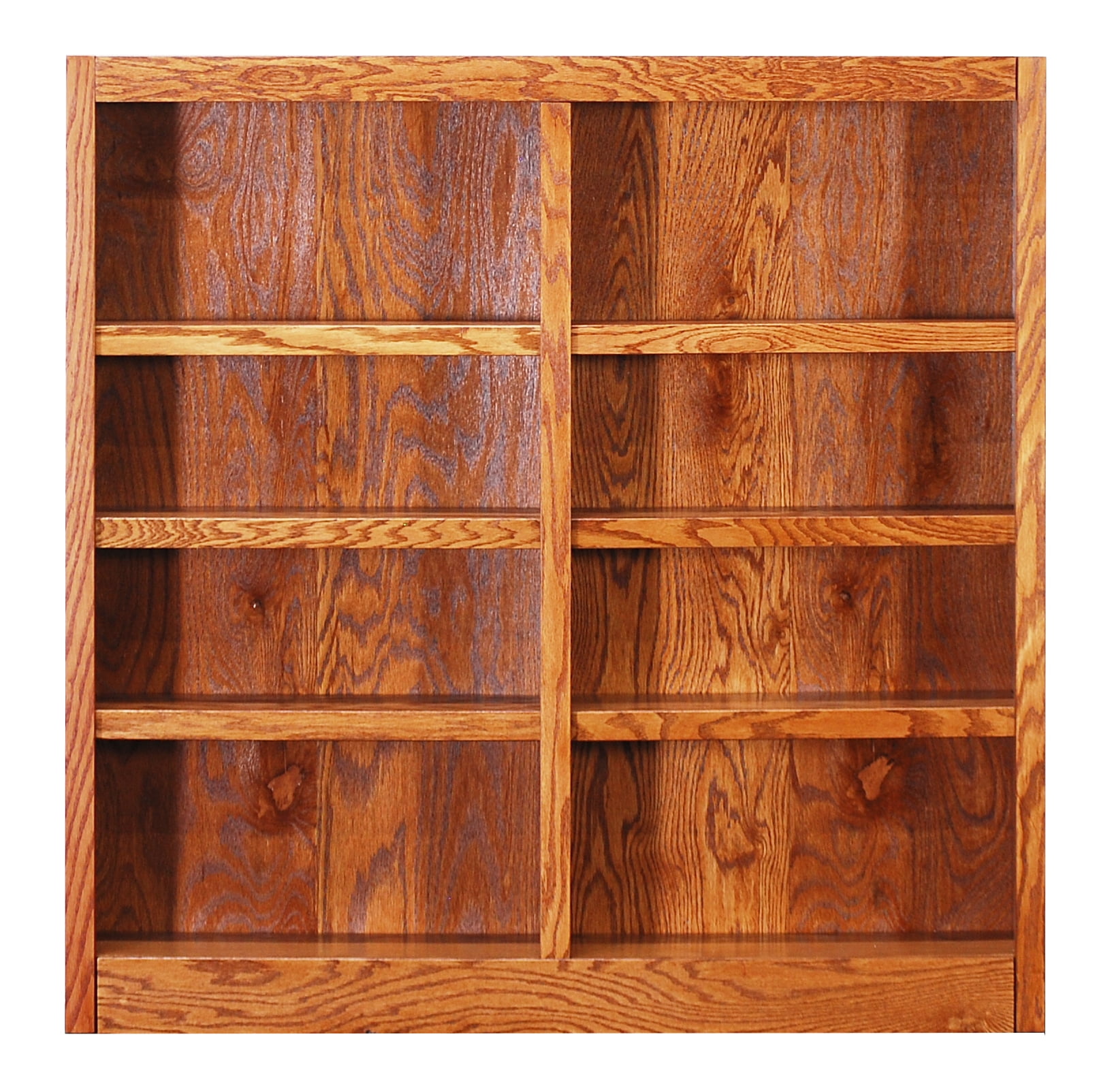 Concepts In Wood 8 Shelf Double Wide Wood Bookcase 48 Inch Tall Espresso Finish Walmart Com Walmart Com