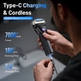 thumbnail image 7 of delpattern Electric Foil Shavers for Men Electric Razor with 4D Flex Floating Heads,Rechargeable Beard Trimmer with LED Display,Cordless Face Shaver for Travel,IPX6 Waterproof Wet Dry, 7 of 7
